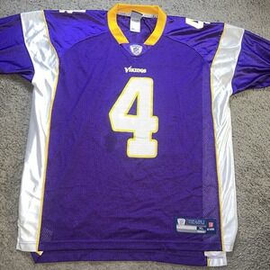 Vintage Men's XL Reebok NFL Minnesota Vikings Brett Favre #4 Purple Mesh Jersey